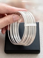 14-reihiger Armreif 835 Silber (52g) Portugiesische Handarbeit