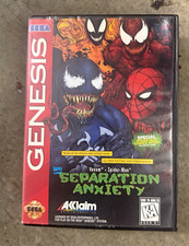 Venom Spider-Man Separation Anxiety Sega Genesis w/ Case & Manual NTSC-U/C