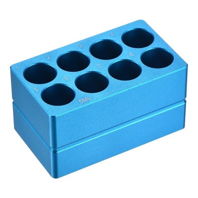 8 Wells Microcentrifuge Tube Rack Cooler, Tray Tissue Culture Plate, Light Blue