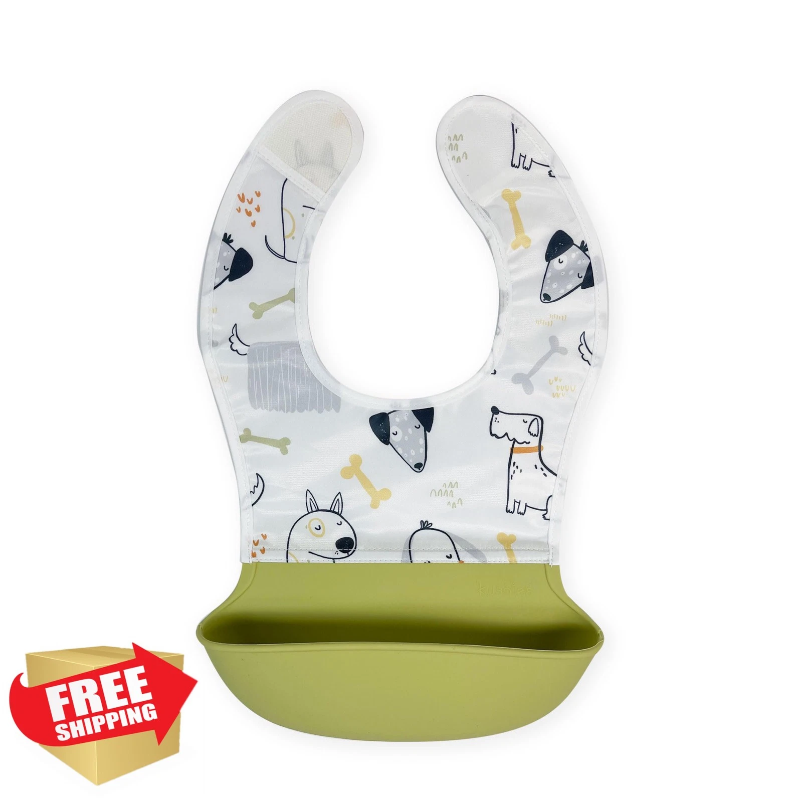 Kushies Silisoft Bib Doodle Dogs