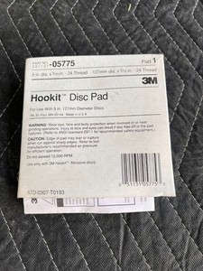 NEW UNUSED 3M 05775, 5 inch, Hookit Backing Pad