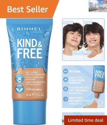 Cruelty-Free Skin Tint Foundation - Rose Vanilla 150, spendet empfindliche Haut mit Feuchtigkeit