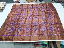 Silk Abstract Patterned Sq Scarf 30" x 30" Vintage