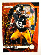 2024 Panini Prizm Troy Polamalu ORANGE Laser Prizm Card #248 Steelers Legend!