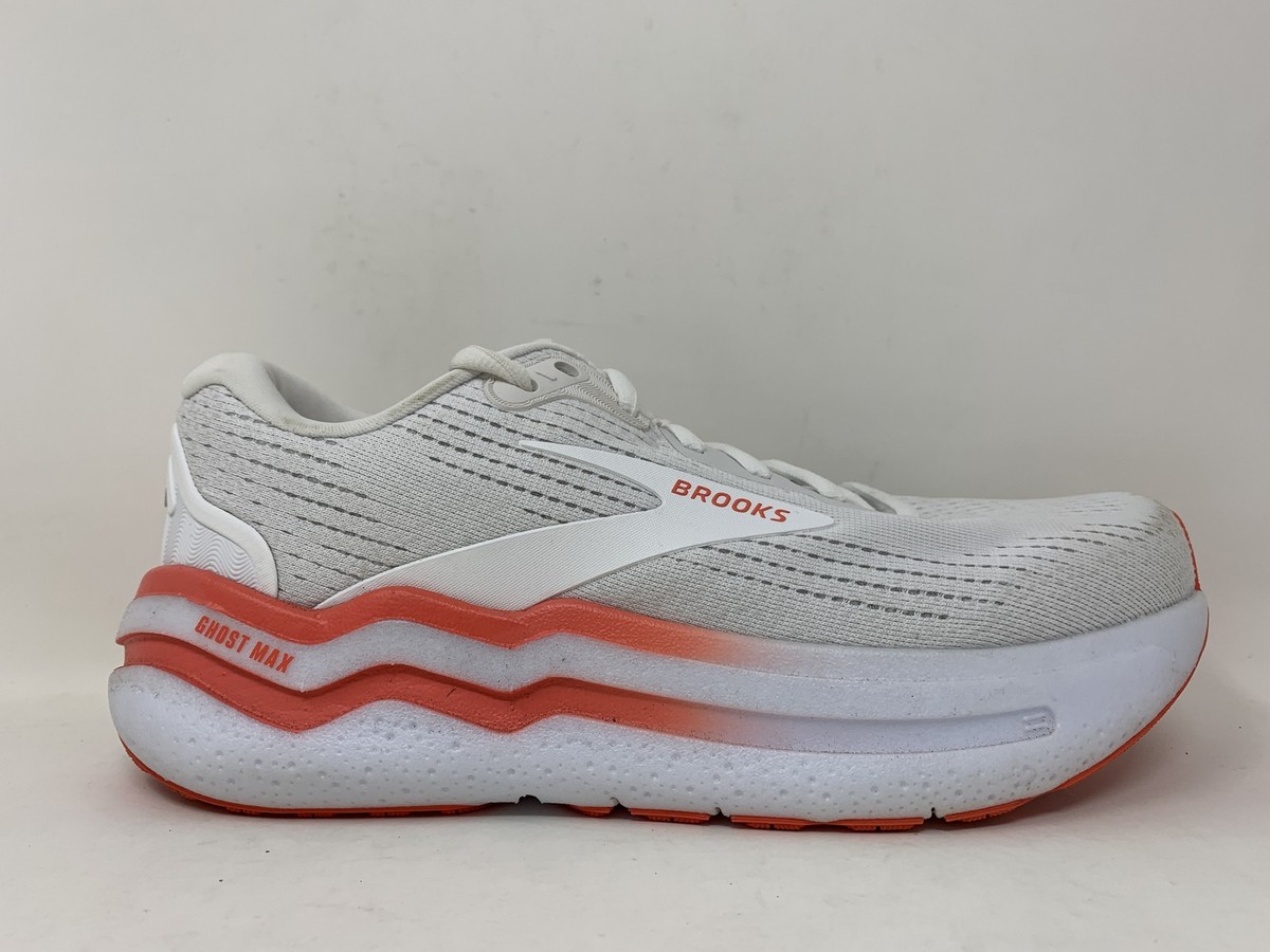Women's Brooks Ghost Max 2, White/Hot Coral, 7 B Medium US | eBay
