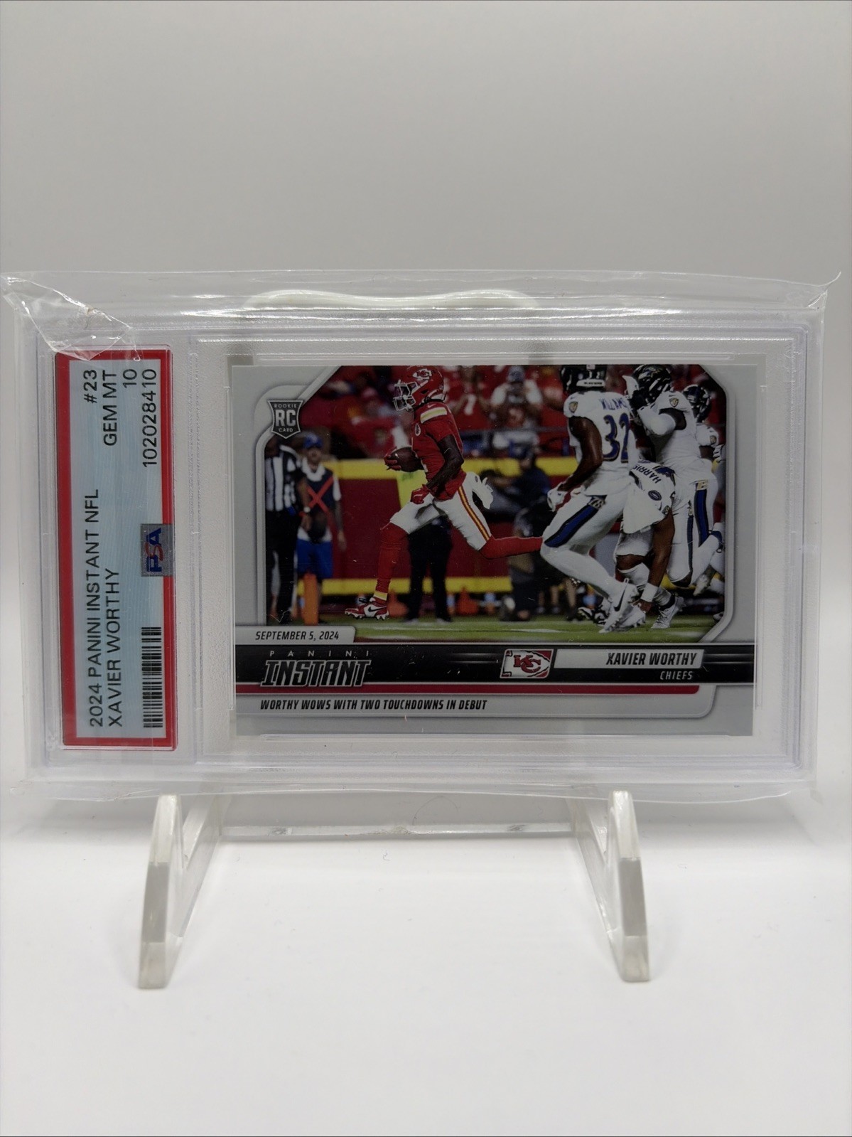 Xavier Worthy Panini Instant NFL #23 Base