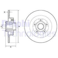 Delphi 2X Bremsscheibe Hinten Ø290 Mm Voll FüR Renault Grand ScéNic III JZ0/1_