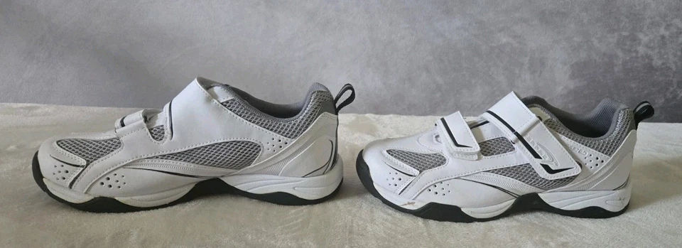 Serfas White Black Gray Cycling Shoes 2 Bolt Rocket Mens Size 9 EU 41 Sneakers - Image 3 of 4