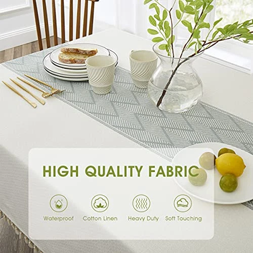  Embroidered Tablecloth for Dining Table,Dust Proof Spillproof Soil Resistant  - Image 4 of 4
