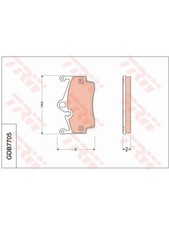 TRW Brake Pads fits Porsche 718 Cayman 2.5 982 S (982130, 982131) (GDB7705)