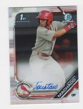 2019 BOWMAN CHROME BASEBALL PROSPECT AUTOGRAPH JONATAN MACHADO CARDINALS
