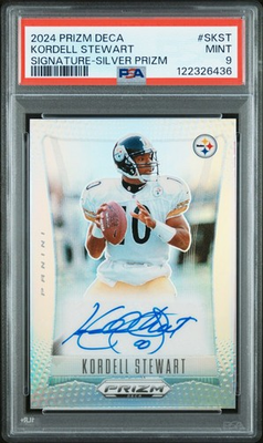#ad 2024 PANINI PRIZM DECA SIGNATURES SILVER PRIZM #SKST KORDELL STEWART PSA 9 AUTO $55.00