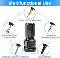 2 Pack Impact Driver Socket Adaptor Drill 1/2 Square Drive Bits Shank 1/4 Hex