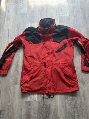 Vintage 90s Hansen Snowboard Ski Jacket Hooded Sz LG Thinsulate Helly Tech