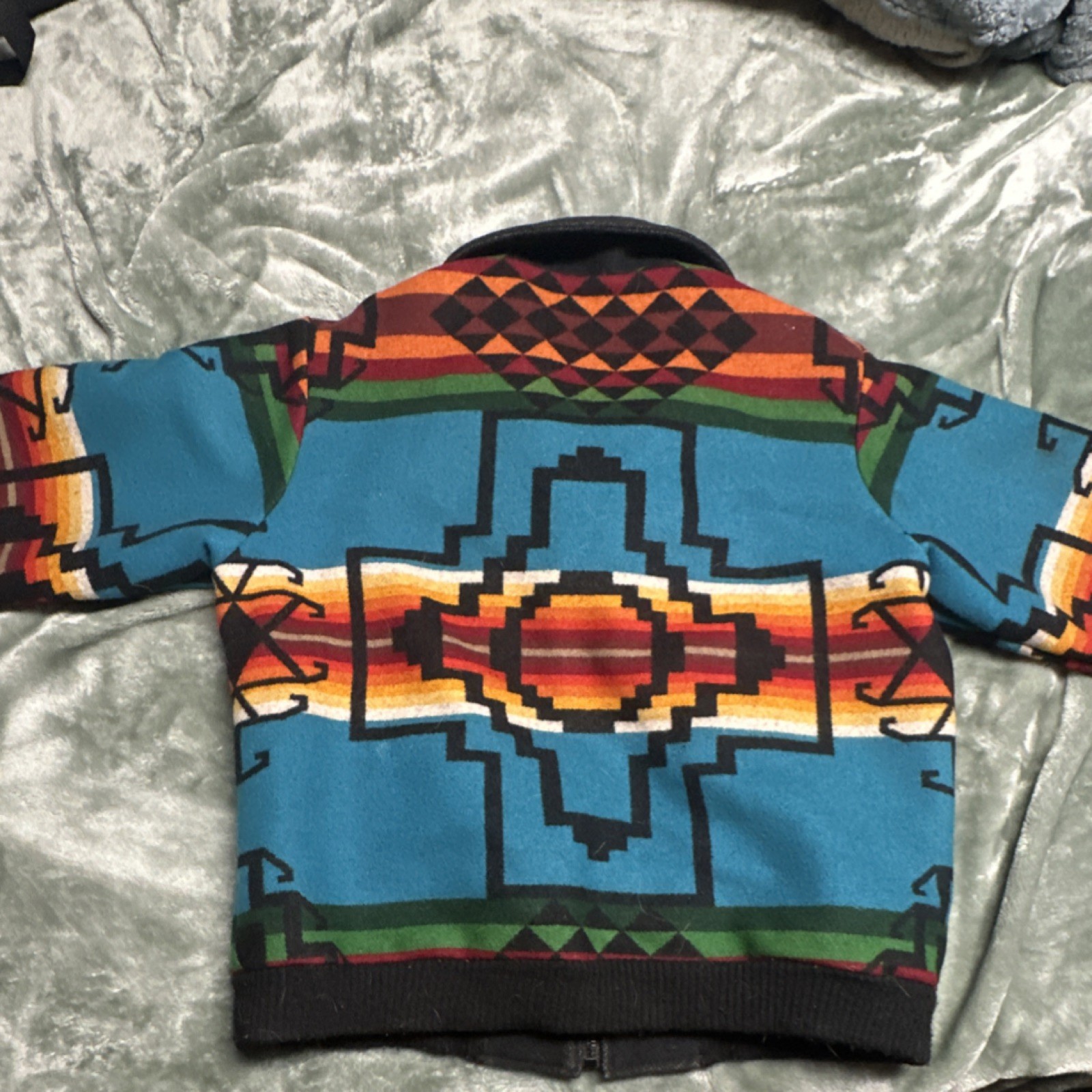 Pendleton Geometric Multicolor Western Bomber Jac… - image 3