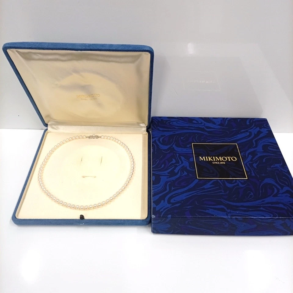 Mikimoto Pearl Necklace 5mm Front and Back 42cm Ja-25677 Used ICHI-0 - Image 3 of 4