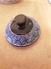 Mexican Art Pottery 2 Handles Pot Bowl Decorative Art with Lid Signed — photo 3