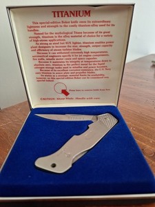 Boker Tree Brand Titan 1 Lockback Folder Titanium Handle Solingen Germany NIB