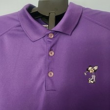 Nike Golf Tour Performance Polo Disney Parks Mens Large Purple Mickey Mouse