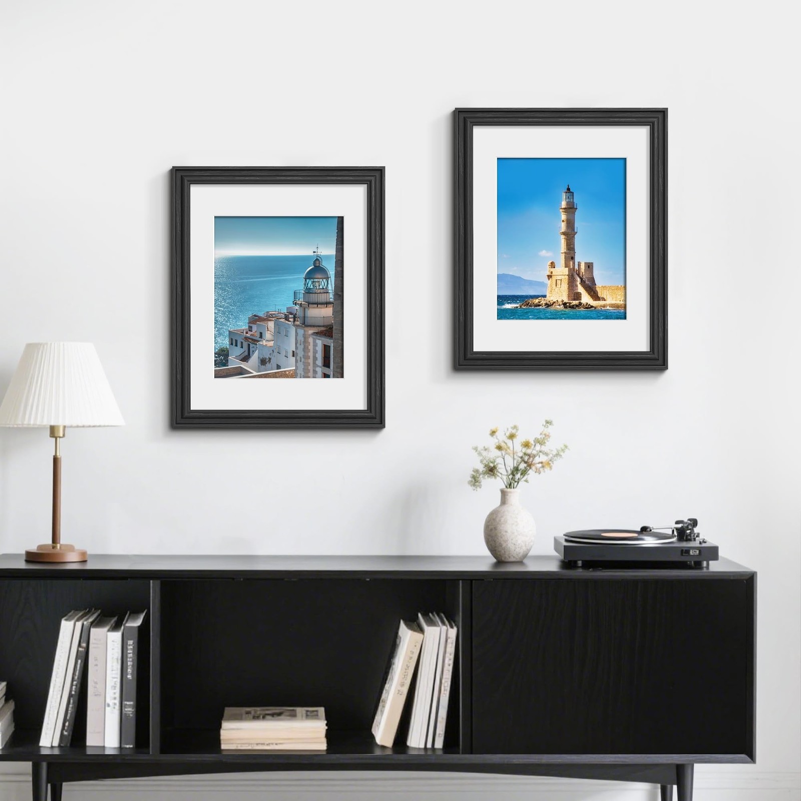 PEALSN 11x14 Picture Frame Set of 6, Display Pictures 8 x 10 with Mat or 11 x...