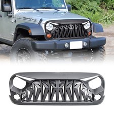Front Shark Grill Grille W Drl Turn Lights For 07-18 Jeep Wrangler Jk Jku Front Shark Grill Grille W Drl Turn Lights For 07-18 Jeep Wrangler Jk Jku