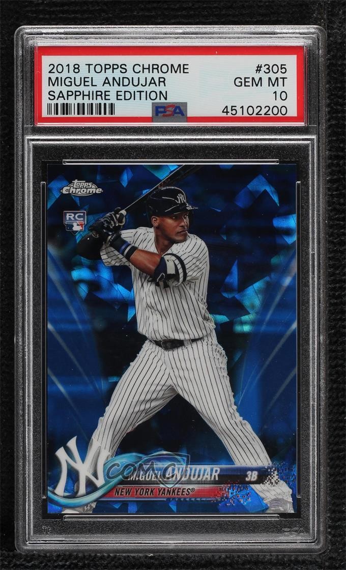 2018 Chrome Sapphire Edition Topps Online Exclusive Miguel Andujar PSA 10 ya6