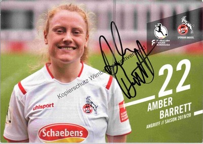 Original Autogramm Amber Barrett 1. FC Köln /// Autograph signiert signed signee