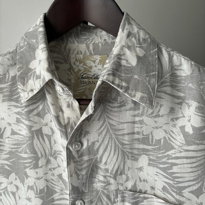Tasso Elba 75% Silk 25% Linen Men s short sleeved shirt size Small