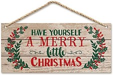 Christmas Door Hanging Sign, Big Wall Wood Winter Decor Signs, Indoor Outdoor