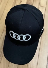 Auto-Car Audi Symbol Black Baseball Cap. ***A hat worth more than its price.