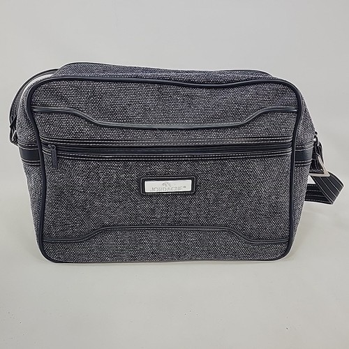 Jordache Shoulder Bag Luggage Gray Carry On Tote Tweed