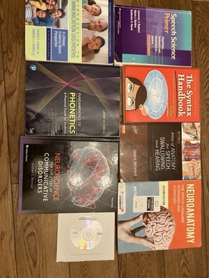 SLP Speech Language Pathology Textbook Lot 7 Books Phonetics Neuroanatomy