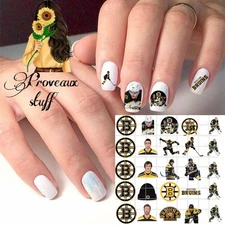 Boston Bruins Waterslide Nail Decals Set Of 50 Bonus Instructions
