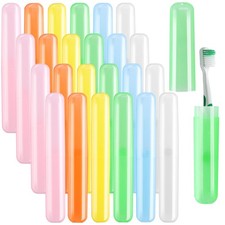 24PCS Large Travel Toothbrush Holders Covers in Bulk 8x1.2x0.8 inches, Kids C...