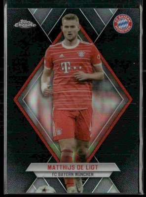 2022-23 Topps Chrome FC Bayern Munich Team Set Matthijs De Ligt /15 Black