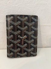 Goyard Saint Pierre Black And Tan Card Wallet