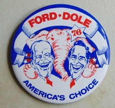 Gerald Ford 1976 campaign pin button political