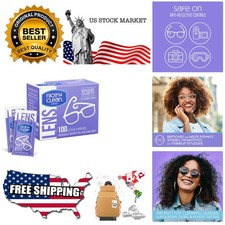 SmudgeGuard Lens Cleaning Wipes 100 Total Wipes  Pre-Moistened Individually ...