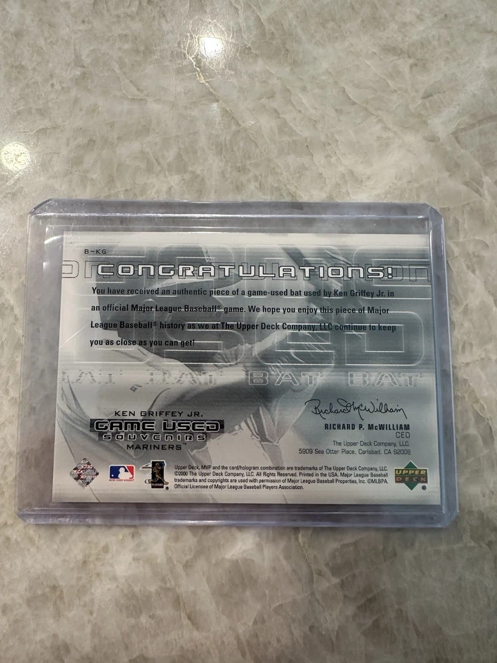 2000 Upper Deck MVP Game Used Souvenirs Ken Griffey Jr Game-Used Bat #B-KG - Image 4 of 4