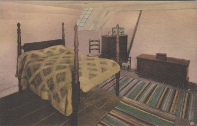 #ad Hand Colored Postcard George Washington Shrine 1700 House Tappan NY $38.02