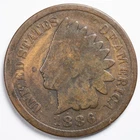 1886 Indian Head Penny Cent Good (G)