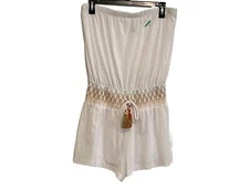 SOLUNA Sunset Strapless Cover-Up Romper Size: L