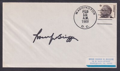 Robert Griffin (1923-2015), US Senator from Michigan, signed 1969 cover