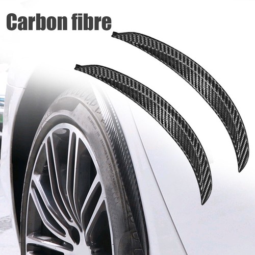 2X Carbon Fiber Car Wheel Eyebrow Arches Trim Lips Strip Fender Flare Protector - Picture 6 of 16