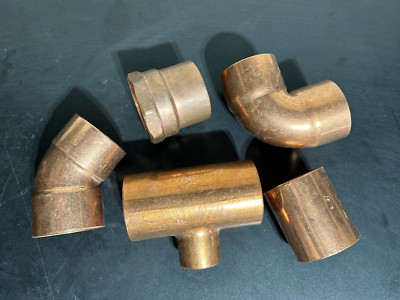 5 -  2-1/2'' NIBCO EPC COPPER PRESSURE SWEAT FITTINGS. MADE IN USA  