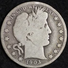 1903-S Silver Barber Half Dollar GOOD FREE SHIPPING