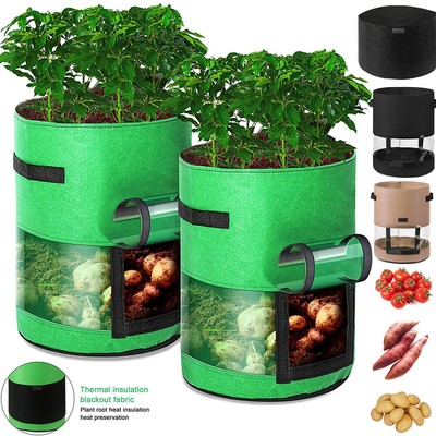Transparent Visible Vegetable Potato Growing Bag Plant Flower Pots Garden Indoor