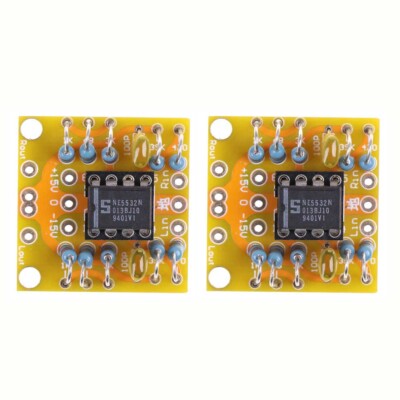 2XDual OP Amp Preamp DC Amplification Board PCB For NE5532 OPA2134 OPA2604 AD826