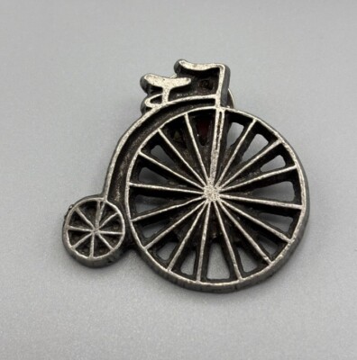 Vintage Ann Clark Ltd. Two Wheel Bicycle Lapel Hat Pin 1.5 
