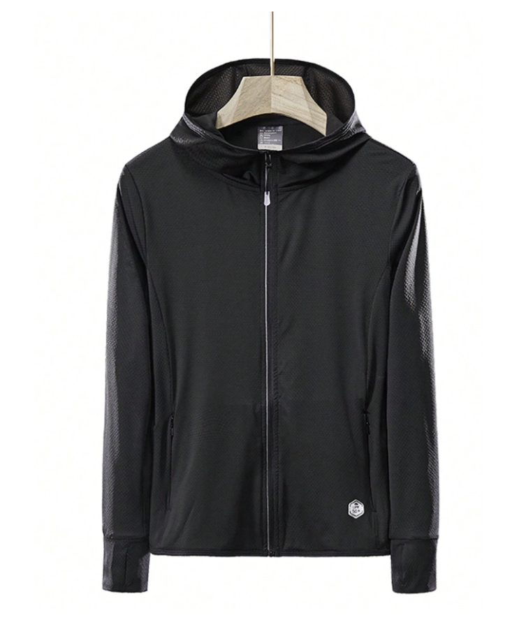Venzina Women's UPF 50+ Athletic Jacket for Hiking with Cooling Nylon Fabric | Black M main image 1
